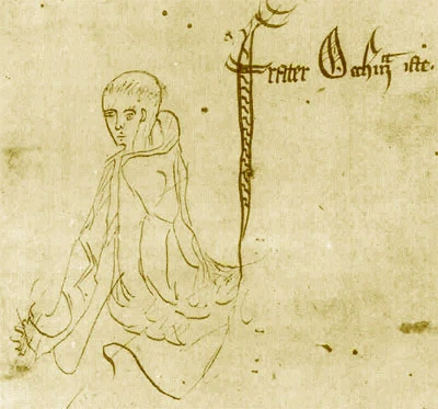 Sketsa William dari Ockham dari tahun 1341