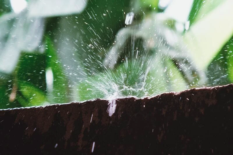 Rain on ledge