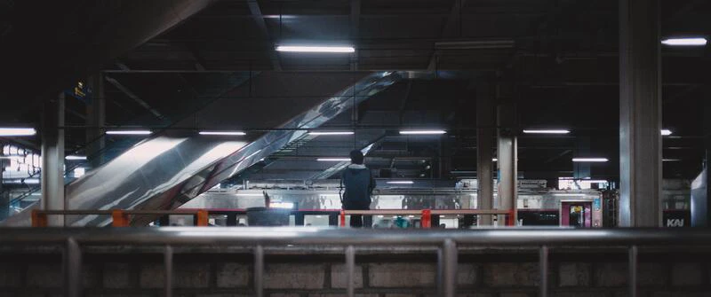 Man at station