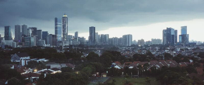Jakarta skyline clouds