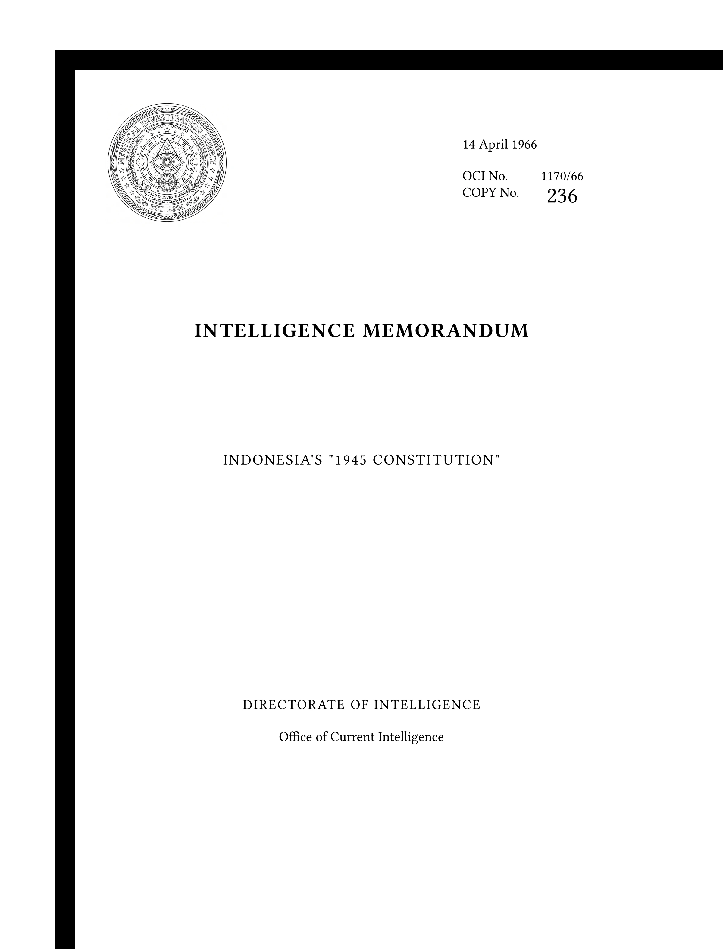 Intelligence Memorandum