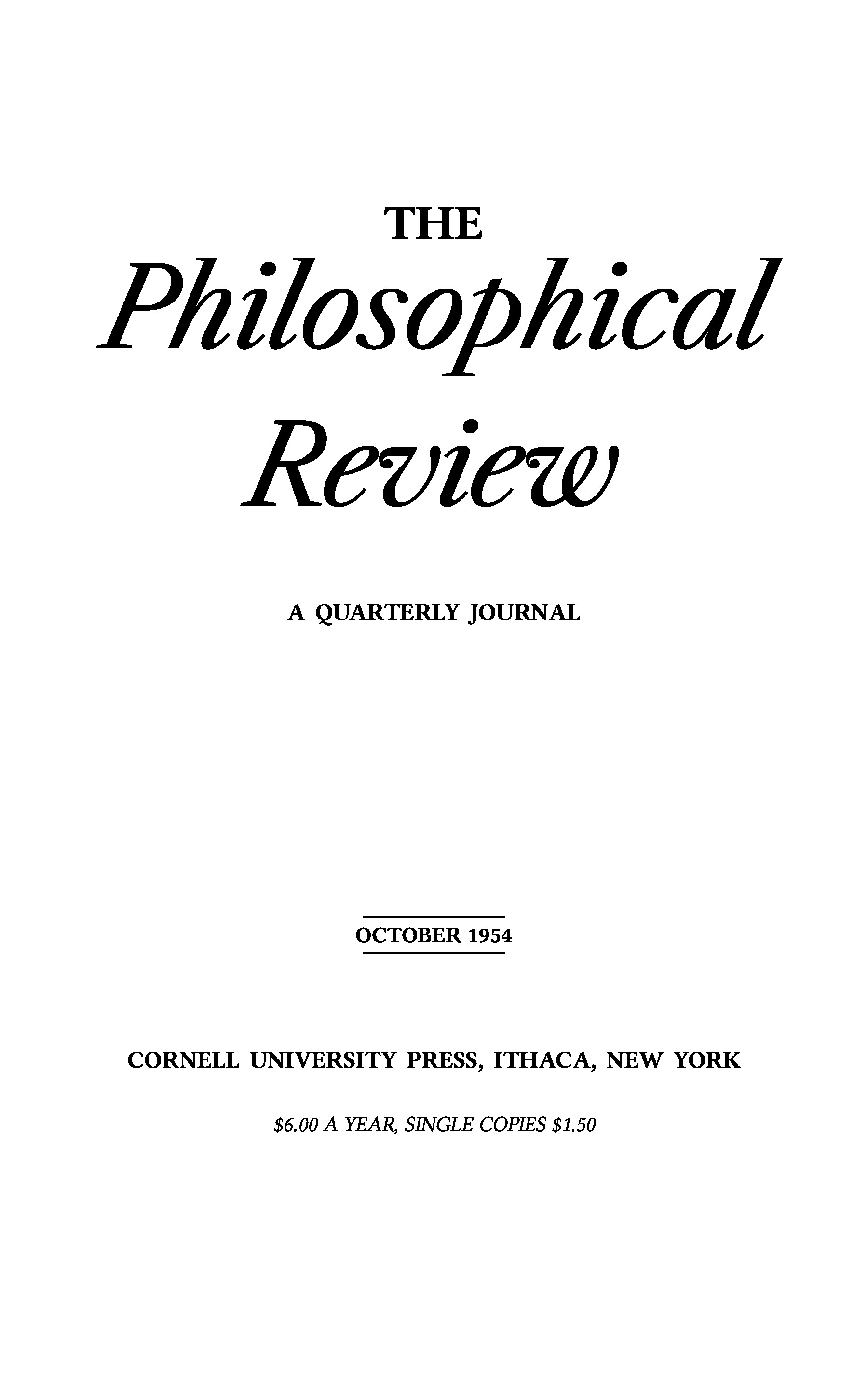 The Philosophical Review
Journal